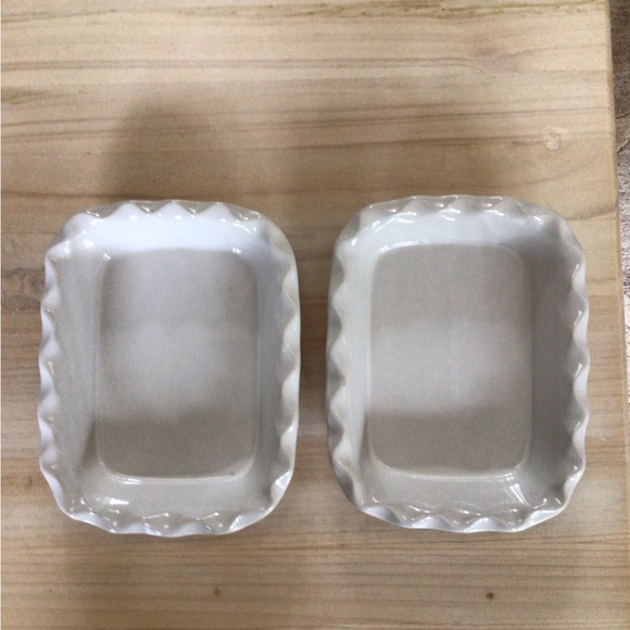 Vintage 2 Oven Proof Safe Baking Dishes Japan Small Mini Pie Au Grautin - Picture 2 of 11